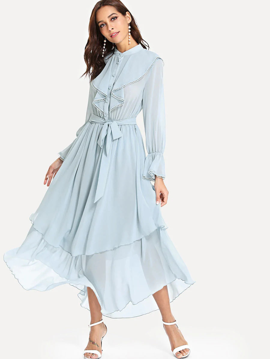 Ruffle Detail Flowy Dress - Mobilia ...